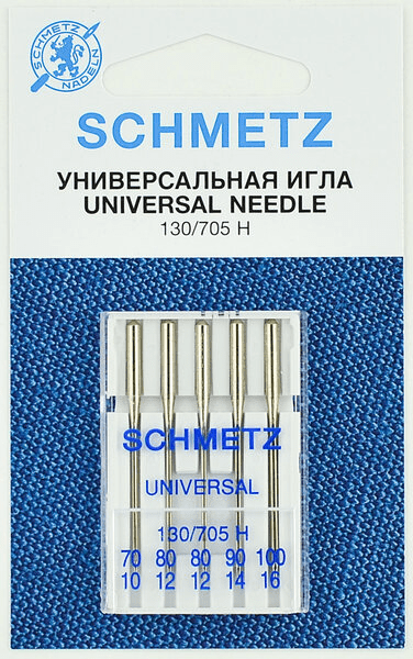Иглы Schmetz универсальные (70x1, 80x2, 90x1, 100х1), 5 шт в Коврове