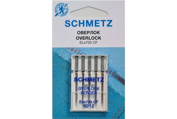 Иглы Schmetz для оверлока ELx705 CF №80, 5 шт в Коврове